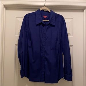 Merona dark blue button down shirt, size 22